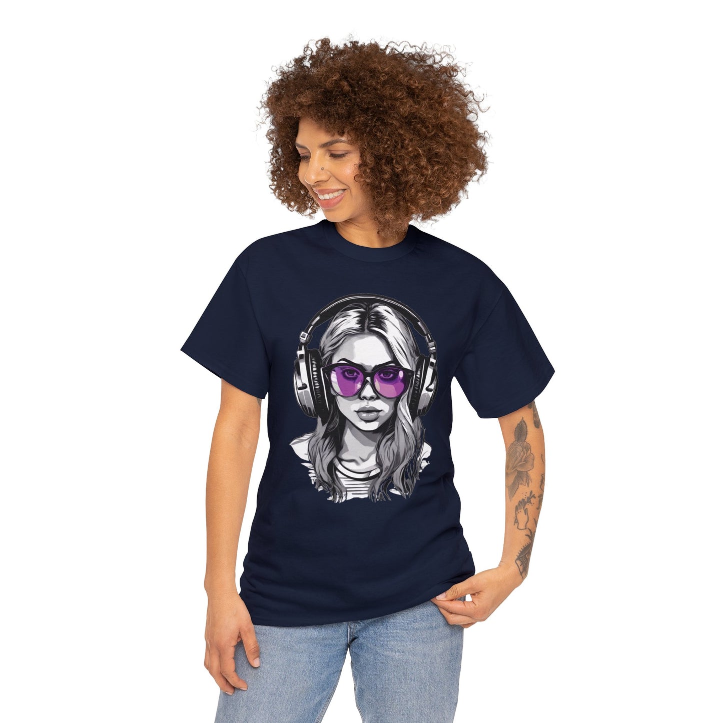 Girl Power T-Shirt: Rock Your Style with Headphones and Sunglasses